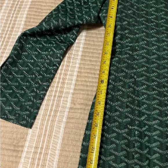 Green Double-Breasted Blazer with Pattern - Picture 7 of 9